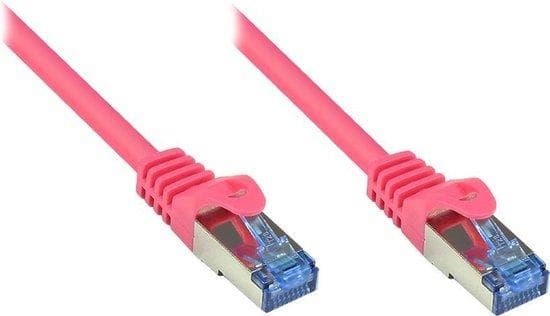RNS® patchkabel med låsebeskyttelse, kat. 6A, S/FTP, PiMF, halogenfri, 500MHz, magenta, 40m, gode forbindelser (8060-H400M)
