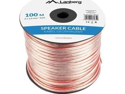 Lanberg høyttalerkabel 2x1,0 100 SC-2X10-10CC-1000-TR