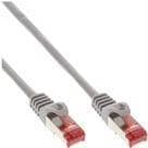 INLINE - Patch-sladd - RJ-45 (M) till RJ-45 (M) - 25 cm - SFTP, PiMF - CAT 6 - krokfri, tvinnad - Grå (förpackning om 200)