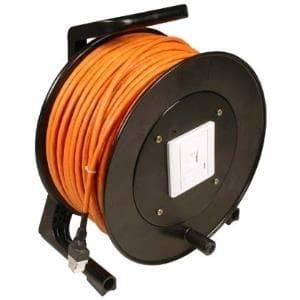 Förlängningskabel Cat 6, S-STP, på kabeltrumma, 50 m För mobil användning som service, mässor, presentationer etc. (17000164)
