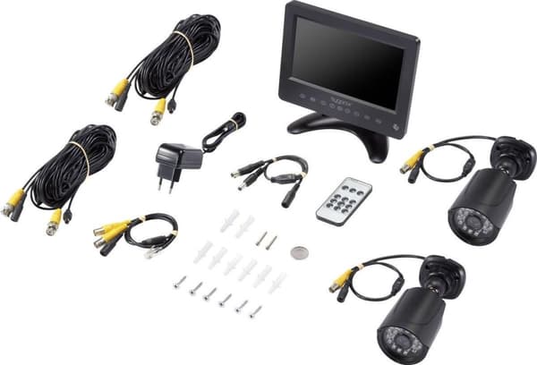 Sygonix SY-4600588 AHD overvågningskamerasæt 2-kanals med 2 kameraer 1280 x 720 Pixel
