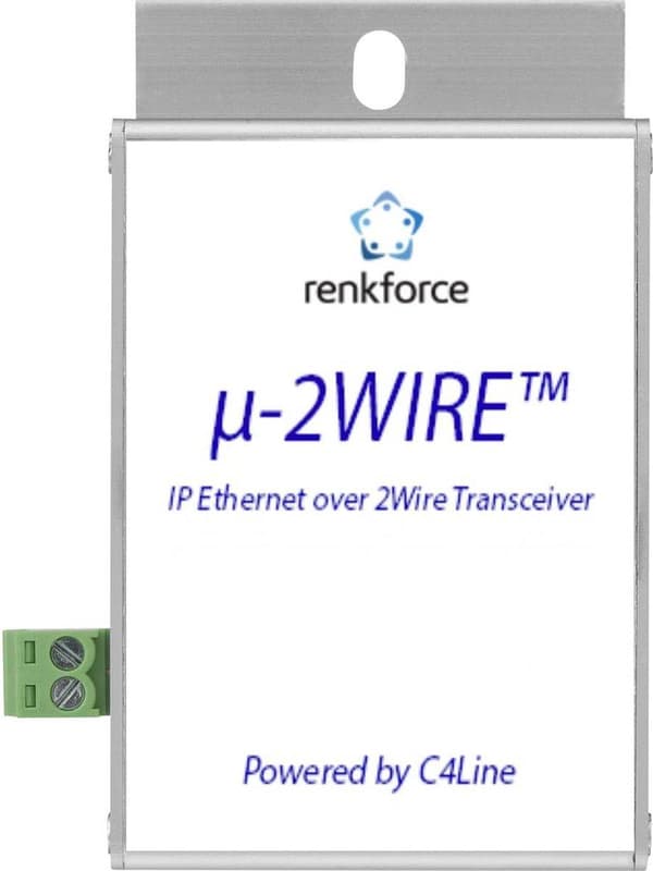 Renkforce RF-3395610 Netværksudvidelse 2-leder Rækkevidde (maks.): 300 m 1 stk(er) 200 Mbit/s Med PoE funktion