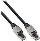 InLine - patchkabel - RJ-45 (M) skrues til RJ-45 (M) skrues - 40,0m - 7,6mm - UTP - CAT 6a - halogenfri, uden krog, 4K30Hz støtte (HDBaseT) - sort (77