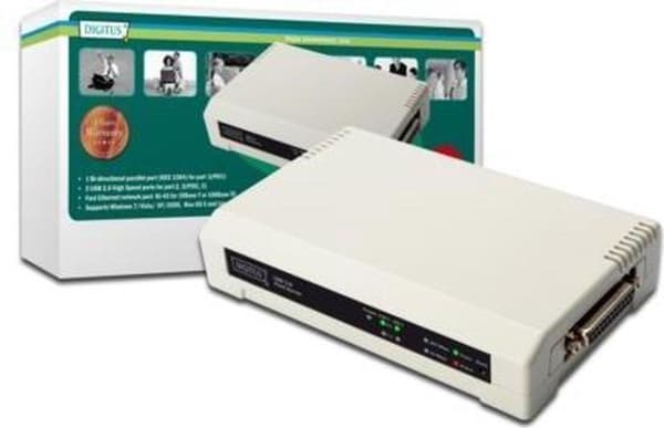 Digitus DN-13006-1 printerserver Ethernet LAN Hvid