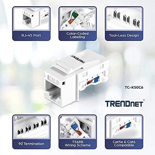 TRENDnet TC-K50C6 - Modulaarinen tulo (50 kappaleen pakkaus)