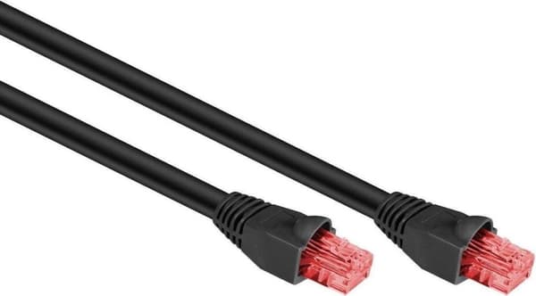 Goobay U/UTP CAT6 Gigabit udendørs netværkskabel / sort - 75 meter