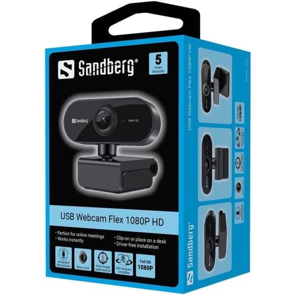 Sandberg Flex Full HD Webcam 1920 x 1080 p