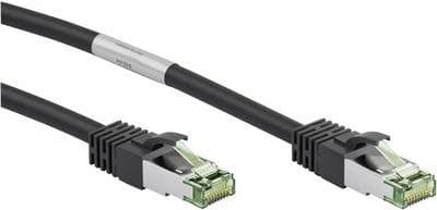 Wentronic goobay - Patchkabel - RJ-45 (M) til RJ-45 (M) - 25,0m - SFTP, PiMF - CAT 8.1 - formet - sort (66729)