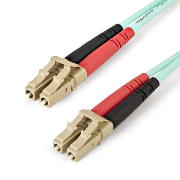 StarTech.com 2m OM4 Duplex Multimode Fiberoptisk Kabel - 50/125 - LC Fiber Patch Kabel - Aqua - Netværkskabel - LC Multi-Mode (M) til LC Multi-Mode (M