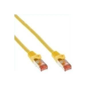 InLine - Patch-kabel - RJ-45 (M) til RJ-45 (M) - 50,0 m - SFTP, PiMF - CAT 6 - Støbt, ingen krog - Gul (76455Y)