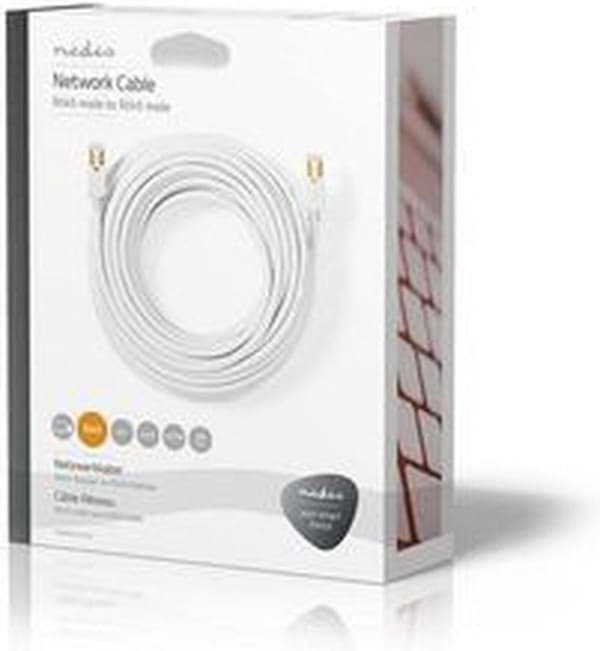 Nedis CAT6-kabel | RJ45 hane | RJ45 hane | S/FTP | 20,0 m | Runda | LSZH / PVC | Vit | fönsterlåda