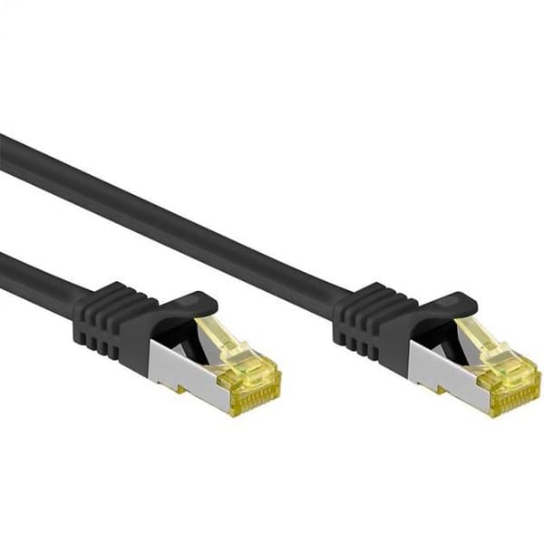 EFB-Electronics RJ45 patch-kaapeli S/FTP, Cat.6A, LSZH, Cat.7 raakakaapeli, 30m, musta
