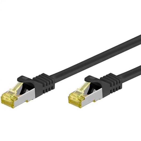 EFB-Electronics RJ45 patch-kaapeli S/FTP, Cat.6A, LSZH, Cat.7 raakakaapeli, 30m, musta