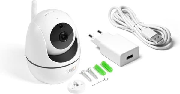 Technaxx TX-146 4882 Kabelansluten, trådlös, WiFi, LAN IP-övervakningskamera 1-kanals 1920 x 1080 pixlar