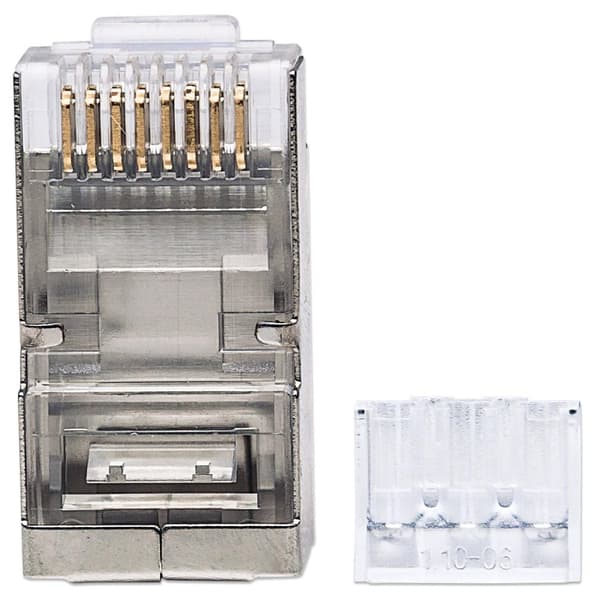 Intellinet Intellinet 90 styks Cat6A RJ45 modulstik STP 3-punkts kernekobling til massiv ledning 90 stik i koppen 790680 Crimpkontakt Antal