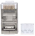 Miniatyrbillede 3 af 4: Intellinet Intellinet 90 styks Cat6A RJ45 modulstik STP 3-punkts kernekobling til massiv ledning 90 stik i koppen 790680 Crimpkontakt Antal
