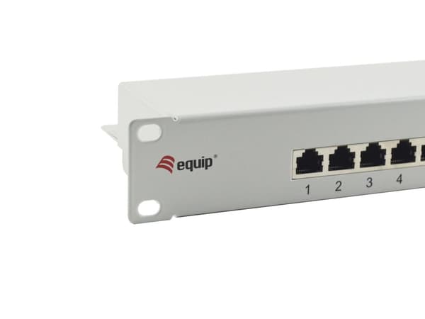Udstyr 326317 16-PORTS CAT.6 SKÆRMET LAPPEPANEL, LYSGÅ