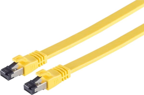 S/CONN maksimale tilslutningsmuligheder netværkspatch-kabel CAT 8.1 U/FTP (PIMF) flad halogenfri (LSZH) gul 10,0m (08-42072)