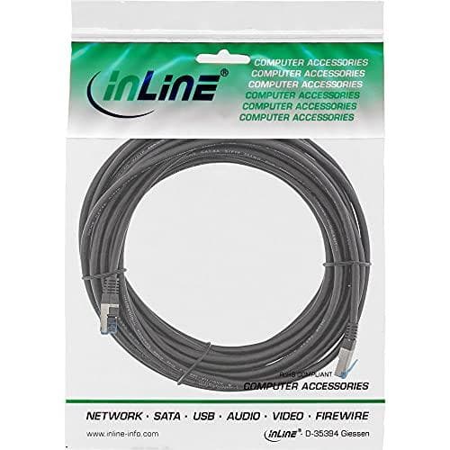 InLine 72830S patchkabel, Cat.6A, S/FTP, PE utomhus, svart, 30m