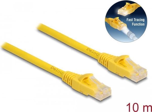 DeLOCK 80105 netværkskabel gul 10 m Cat6a U/UTP (UTP) (80105)