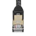 Miniatyrbillede 2 af 3: StarTech.com 6ASPAT10MBK Patch-ledning CAT6a (10m sort RJ45 Snagless-stik CAT6a STP-kabel Kobbertråd netværkskabel)