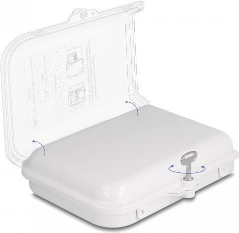 DeLOCK 87902 - 1,2 cm - Hvid - Acrylonitril Butadien Styrene (ABS) - IP65 - 195 mm - 243 mm (87902)