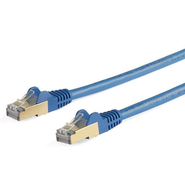 StarTech.com 6ASPAT10MBL patchledning CAT6a (10m, blå, RJ45 Snagless-stik, CAT6a STP-kabel, kobberledning, netværkskabel) - Patchledninger - RJ-45 (M)