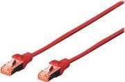 DIGITUS Professional - Patchkabel - RJ-45 (M) til RJ-45 (M) - 3,0m - SFTP, PiMF - CAT 6e - IEEE 802.3 - skærmet, halogenfri, uden krog, snoet - rød (p