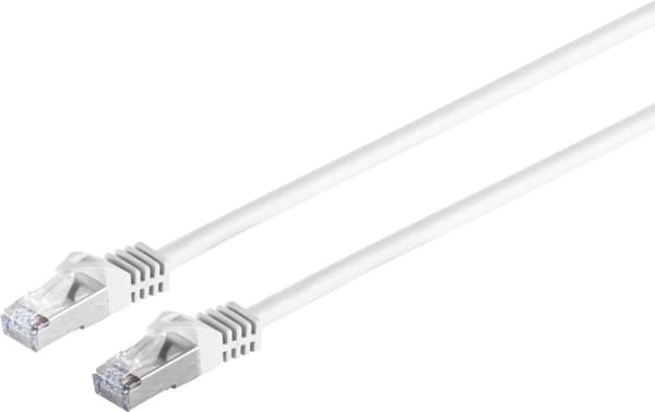 S/CONN maximal anslutningsnätverkskabel-RJ45 patchkabel S/FTP,PIMF, råkabel Cat.7 råkabel, halogenfri, vit, 50,0 m (75550-W)