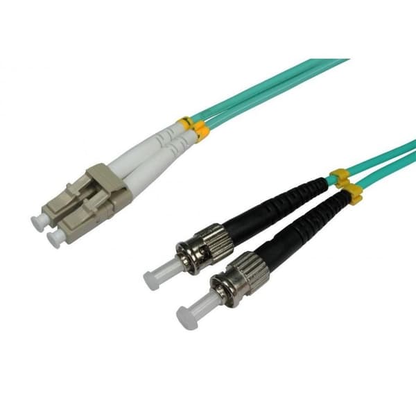 Duplex jumper LC/ST 50/125µ, 20 meter, ECOFIBER, OM3, LSZH (O0313.20)
