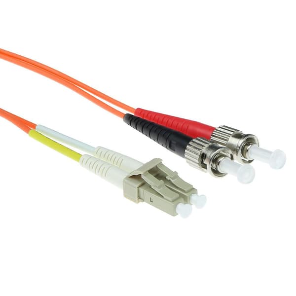 ACT 20 meter LSZH Multimode 62,5/125 OM1 fiberoptisk patch kabel duplex med LC og ST stik RL7020