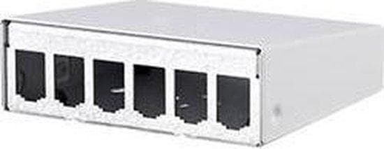 BTR-modul overflademonteret hus, ren hvid, 6 porte, uudstyret, ren hvid RAL9010, overflademonteret modulhus, uudstyret, til optagelse af 6 individuell Hvid