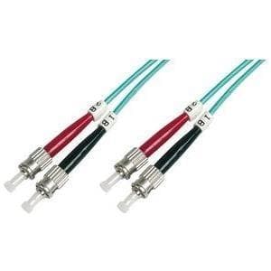 DIGITUS - patchkabel - ST multi-mode (M) - ST multi-mode (M) - 3 m - glasfiber - 50 / 125 mikron - turkis