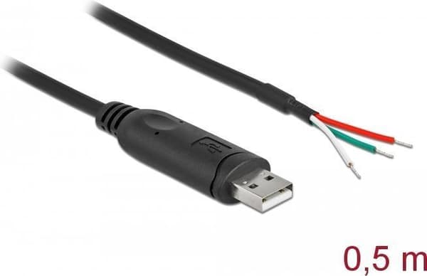 Delock - Seriel adapter - USB2.0 - RS-232 x 1 - sort (63497)