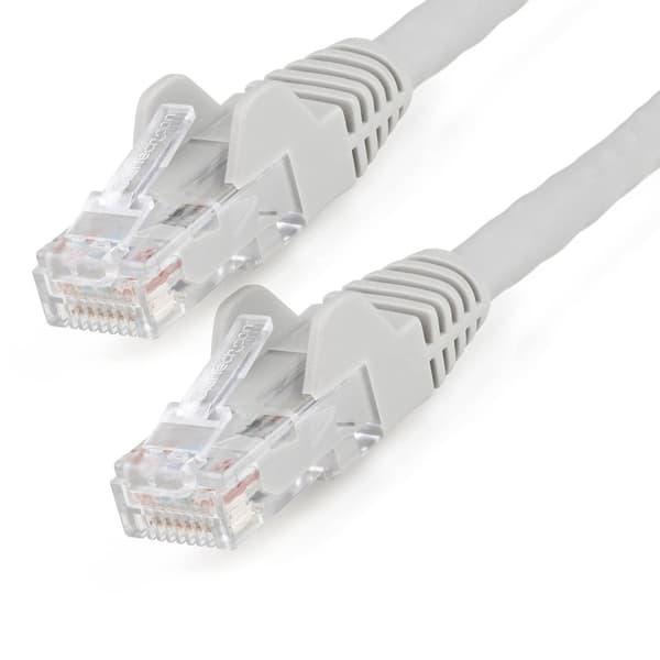StarTech.com 15m LSZH CAT6 Ethernet-kabel, 10 Gigabit Snagless RJ45 100W PoE Network Patch-sladd med dragavlastning, CAT 6 10GbE UTP, Grå, Individuell