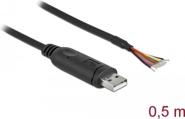 Delock - Seriel adapter - USB2.0 - RS-232 x 1 - sort (90415)