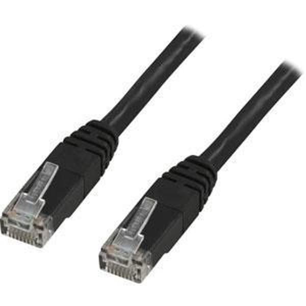 DELTACO S10-TP Cat5e UTP Nätverkskabel - Svart - 10 meter