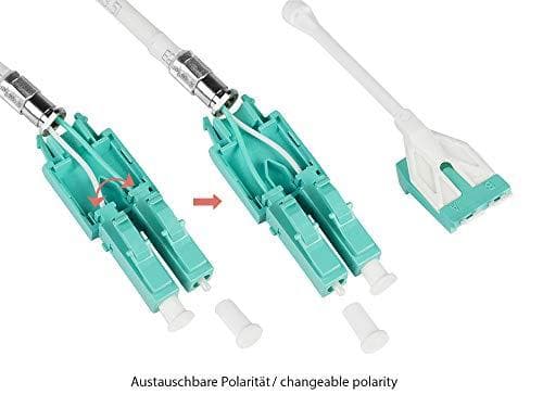 Bra anslutningar OM3 fiberoptisk kabel - duplex - kontakt LC till LC - UNIBOOT - multimode 50/125-1/10/40/100-Gigabit Ethernet - fiberoptisk kabel, fi