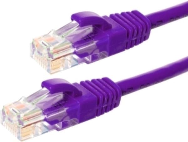 UTP CAT5e patchkabel 3 meter lilla - 100% kobber