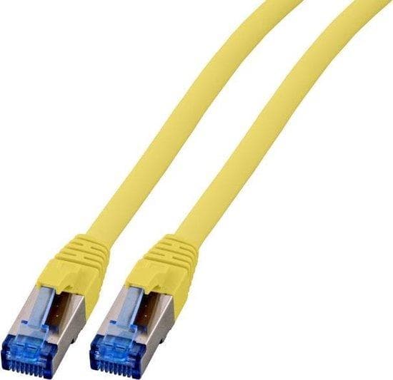 Tillverkare: EFB Elektronik RJ45 patchkabel S/FTP, Cat.6A,Cat.7 råkabel TPE superflex, 15m, gul Den skärmade Cat.6A RJ45 patchkabeln med komponentcert