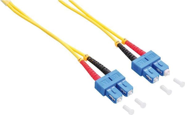 LogiLink - Patch -kaapeli - SC-yksitila (M) SC-yksimoodiin (M) - 10 m - valokuitu - duplex - 9/125 mikronia - OS2 - halogeeniton - keltainen