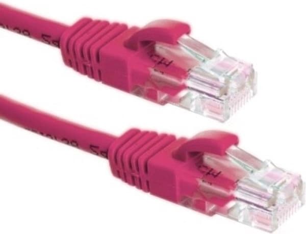 UTP CAT6a patchkabel 0,25 meter pink - 100% kobber