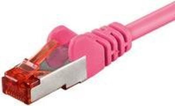 CAT6 S/FTP (PIMF) patchkabel 0,25 meter pink