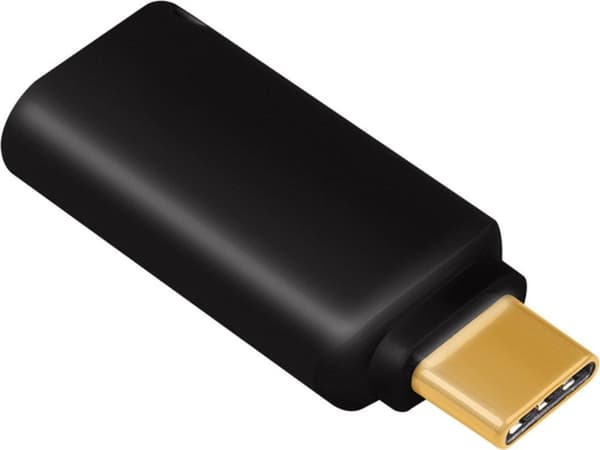 LogiLink UA0356 Kabelafstandsholder USB-C 3,5 mm Sort