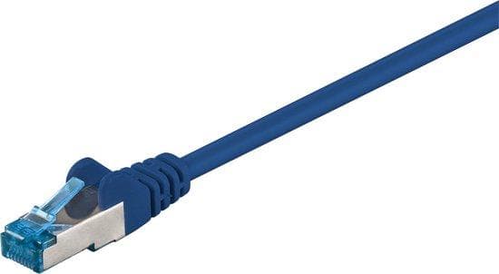 RNS® patchkabel med låsebeskyttelse, kat. 6A, S/FTP, PiMF, halogenfri, 500MHz, blå, 25m, gode forbindelser (8060-H250B)