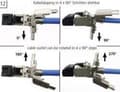 Miniatyrbillede 3 af 6: Telegärtner MFP8-4x90 T568A Cat.6A RJ45-stik, vinklet, felttilpasset J00026A4004-stik, lige 1 stk.