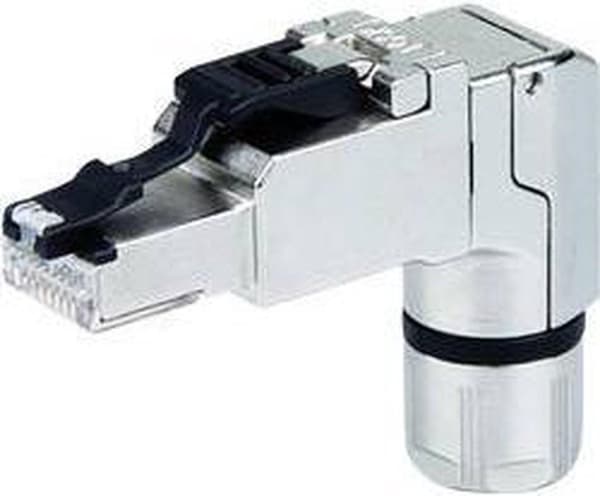 Telegärtner MFP8-4x90 T568A Cat.6A RJ45-stik, vinklet, felttilpasset J00026A4004-stik, lige 1 stk.