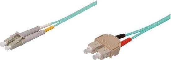 Bra anslutningar Alcasa BRA ANSLUTNINGAR - Patchkabel - SC Multi-Mode (M) - LC Multi-Mode (M) - 15 m - Fiberoptik - 50/125 mikron - OM3 - Turkos (LW-8