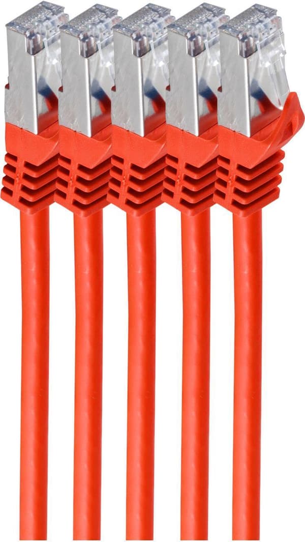 Shiverpeaks BS75512-R-SET5. Kabellængde: 2 m, Kabelstandard: Cat.7 råkabel, Kabelafskærmning: S/FTP (S-STP), Stik 1: RJ-45, Stik 2: RJ-45, Konnektorkø