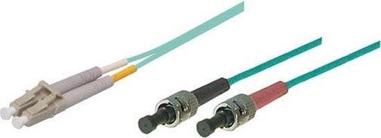 Gode forbindelser Alcasa GODE FORBINDELSER - Patch ledning - ST Multi-Mode (M) - LC Multi-Mode (M) - 7,5 m - Fiberoptik - 50/125 mikron - OM3 - Turkis